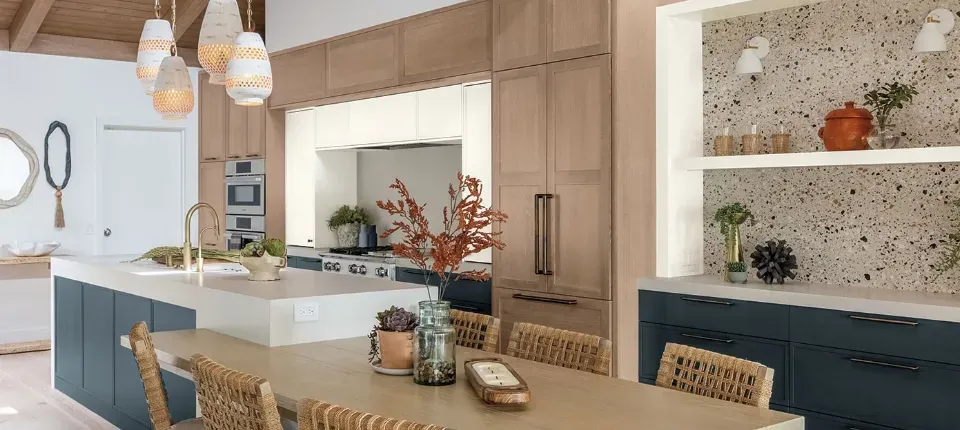 wooden cabinets